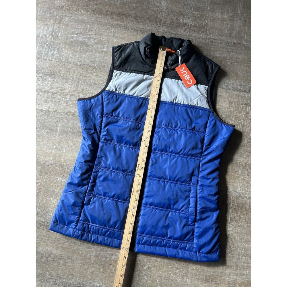 Cutter & Buck CBUK Womens Puffer Vest L Blue Black Quilted Full Zip Outdoor NWT - Picture 5 of 12